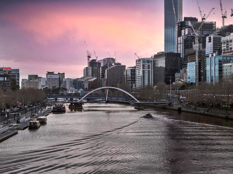 View of Melbourne over Yarra River